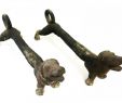 Fireplace Dogs Lovely Pair Of American Cast Iron Dog Fireplace Log Holders On