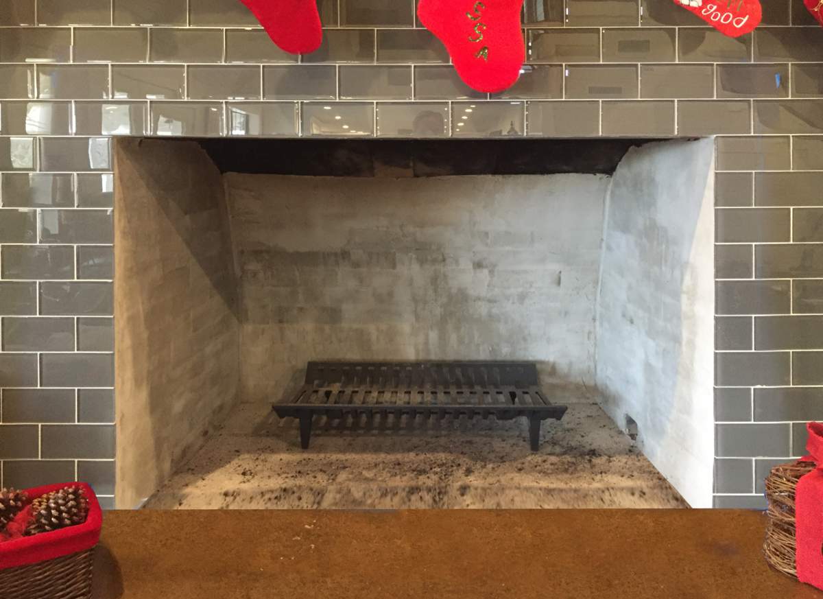 Fireplace Glass Doors Project before