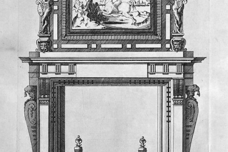 Fireplace Drawing Unique Design for A French Renaissance Fireplace