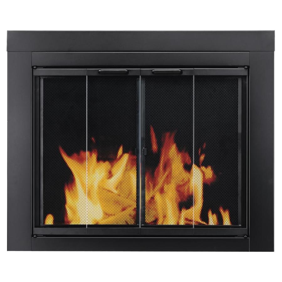 fireplace insulation cover lowes shop pleasant hearth ascot black small bi fold fireplace doors with of fireplace insulation cover lowes