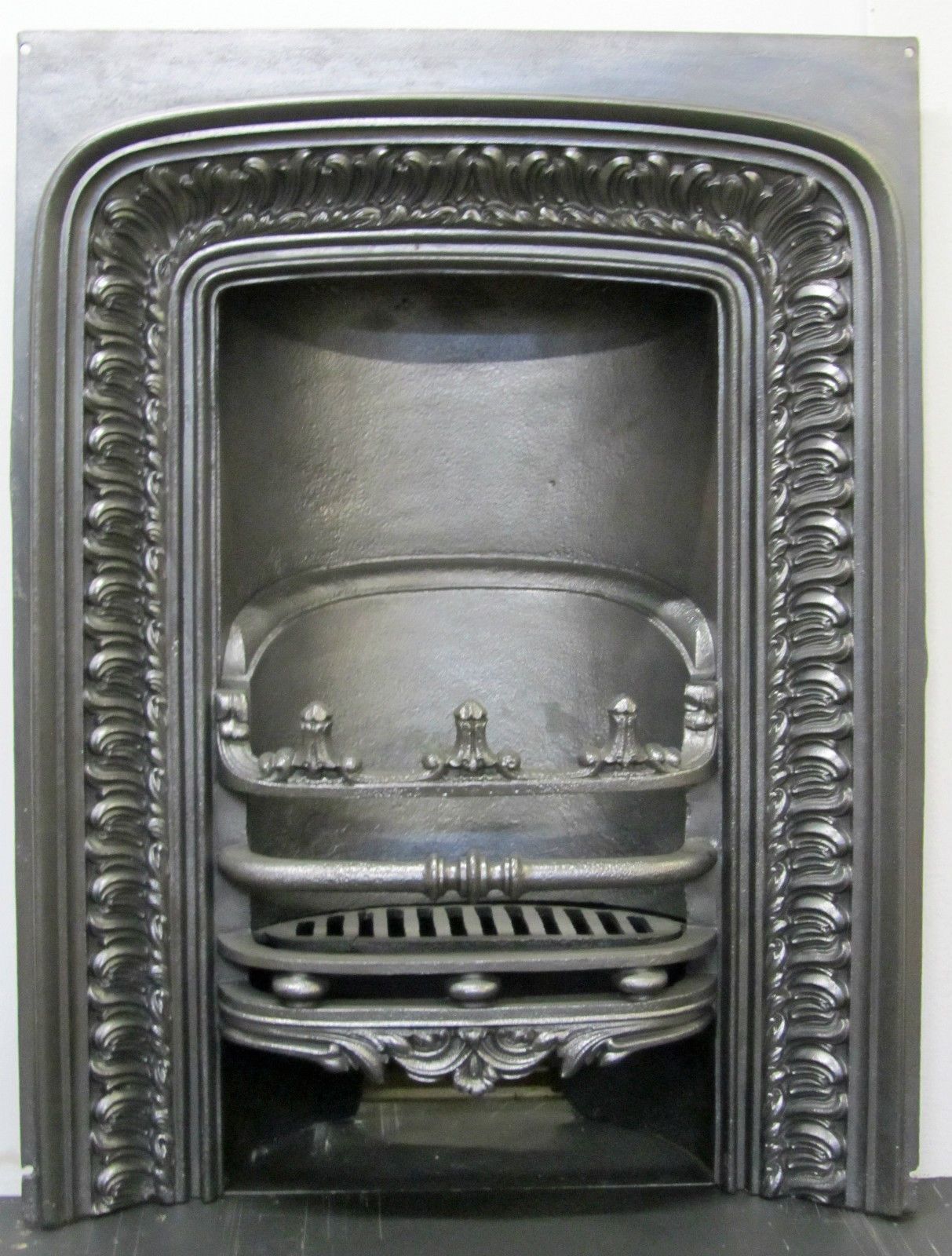 Fireplace Experts Beautiful Decorative Antique Victorian Cast Iron Insert Fireplace