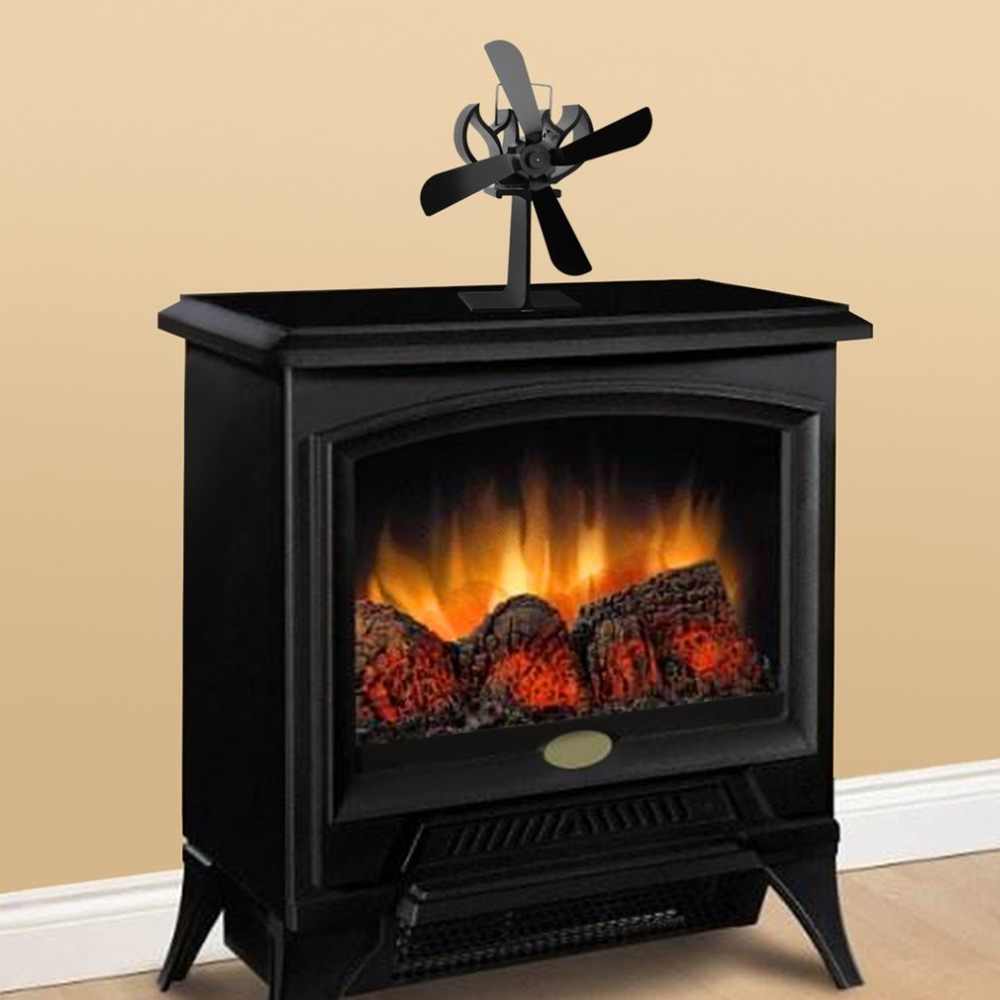 Fireplace Fans and Blowers Quiet Elegant 8 Blade Stove Fan Twin Motor Heat Powered Stove Fan Eco