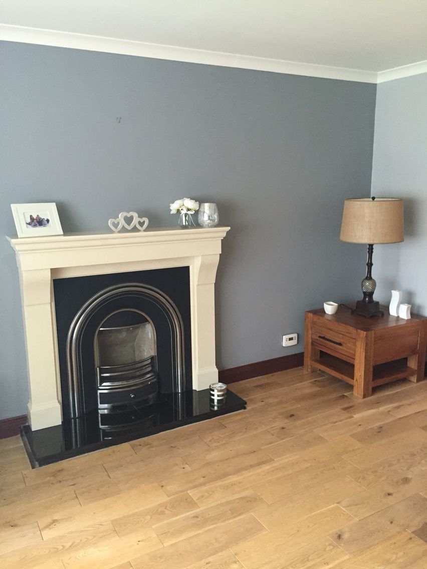 Fireplace Feature Wall Elegant Dulux Chic Shadow with Natural Slate On Accent Wall