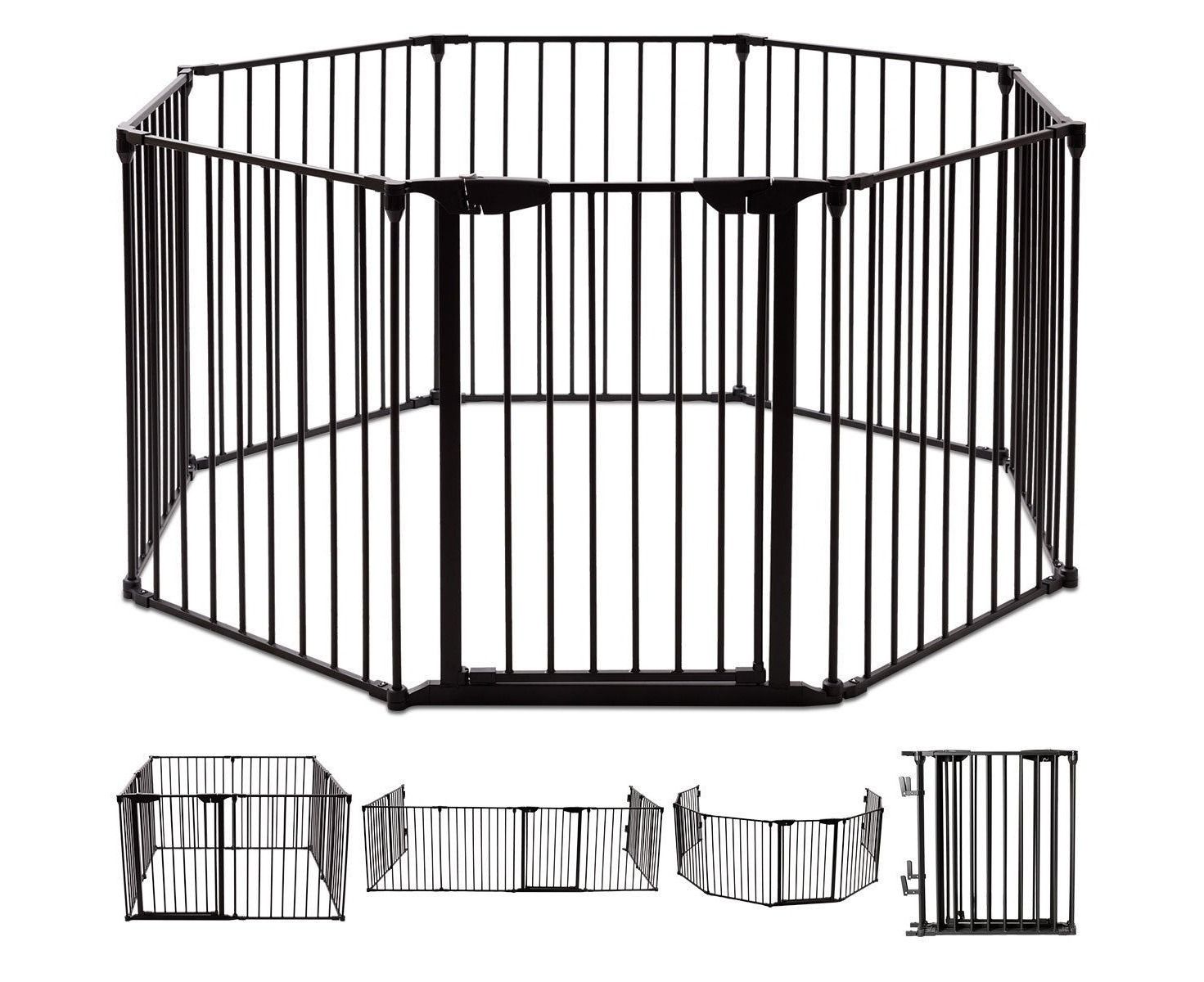 Fireplace Fence Luxury 4 In 1 Pet Fence Metal Foldable Gate Baby Fireplace Fence