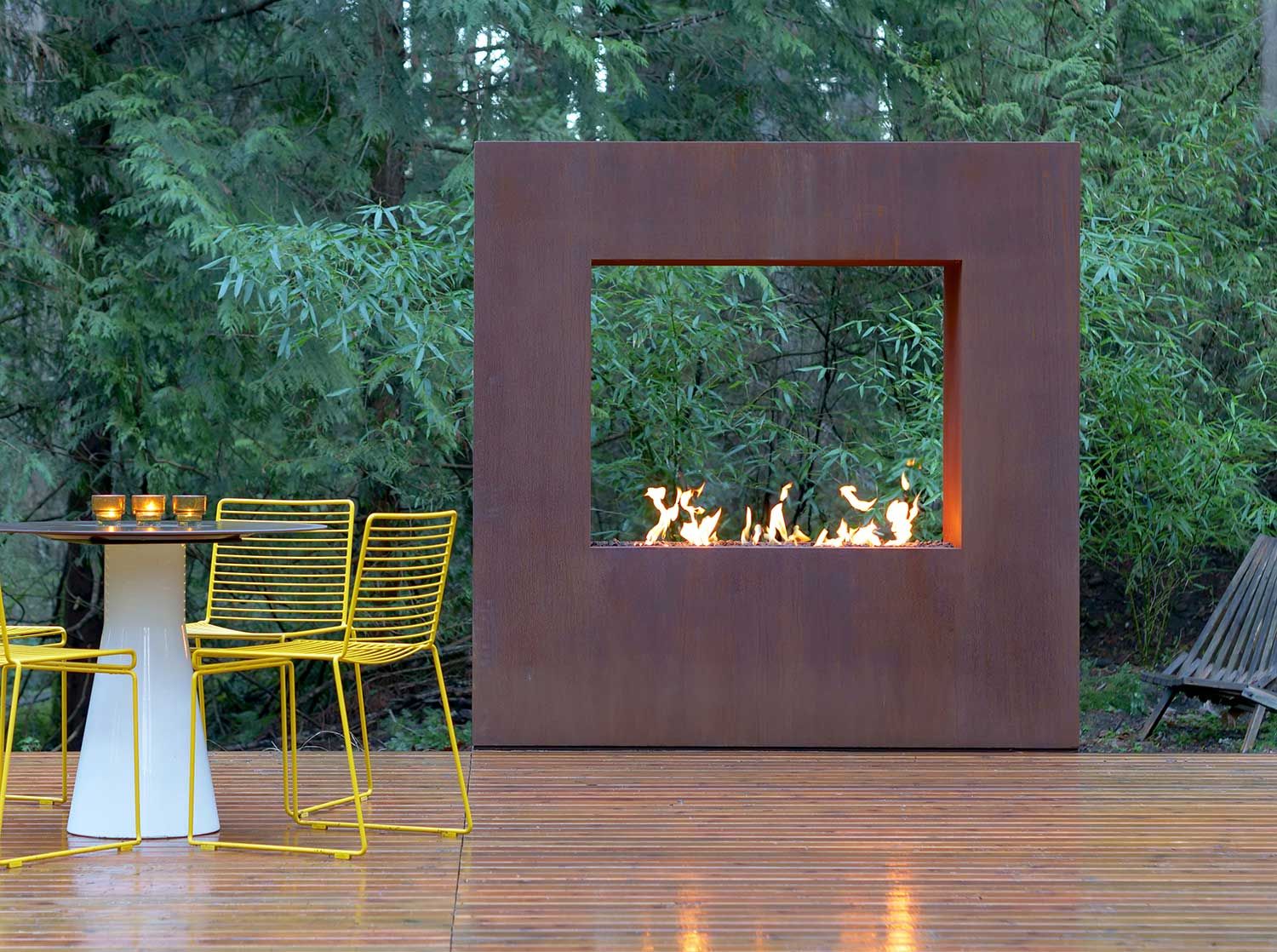 KODO MODERN OUTDOOR FIREPLACE CORTEN STEEL ccac0d0fcd6f89fcb0c950bf5dad51da