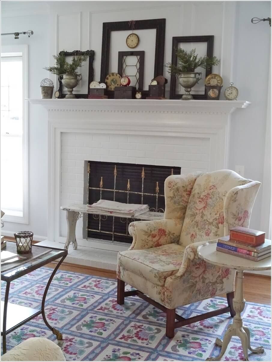 Fireplace Fix Unique Home Decor Ideas with Empty Picture Frames