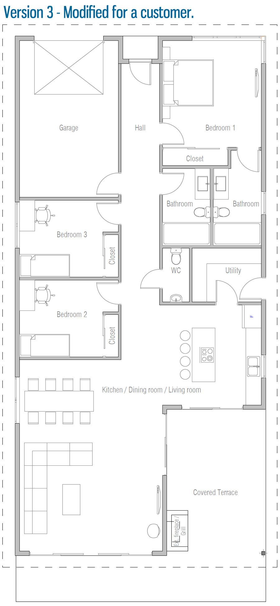 Fireplace Floor Plan Beautiful Customer House Design Modified Home Plan