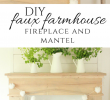 Fireplace Frame Ideas Unique Diy Faux Farmhouse Style Fireplace and Mantel