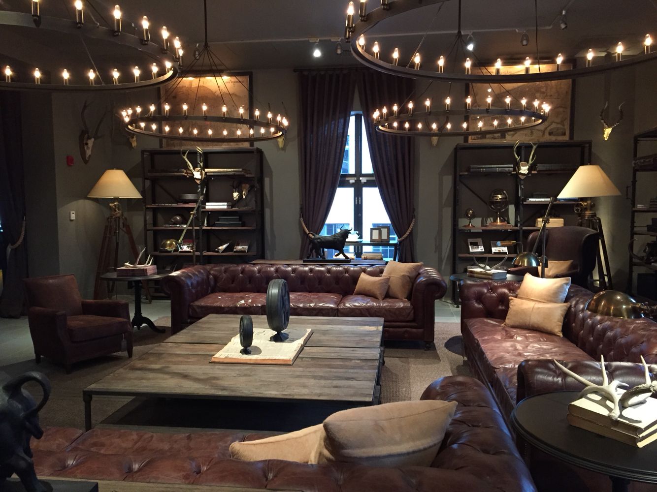 Perfect man cave Restoration Hardware Boston db0d24a181ab7ca9e3db9d813ac17d64