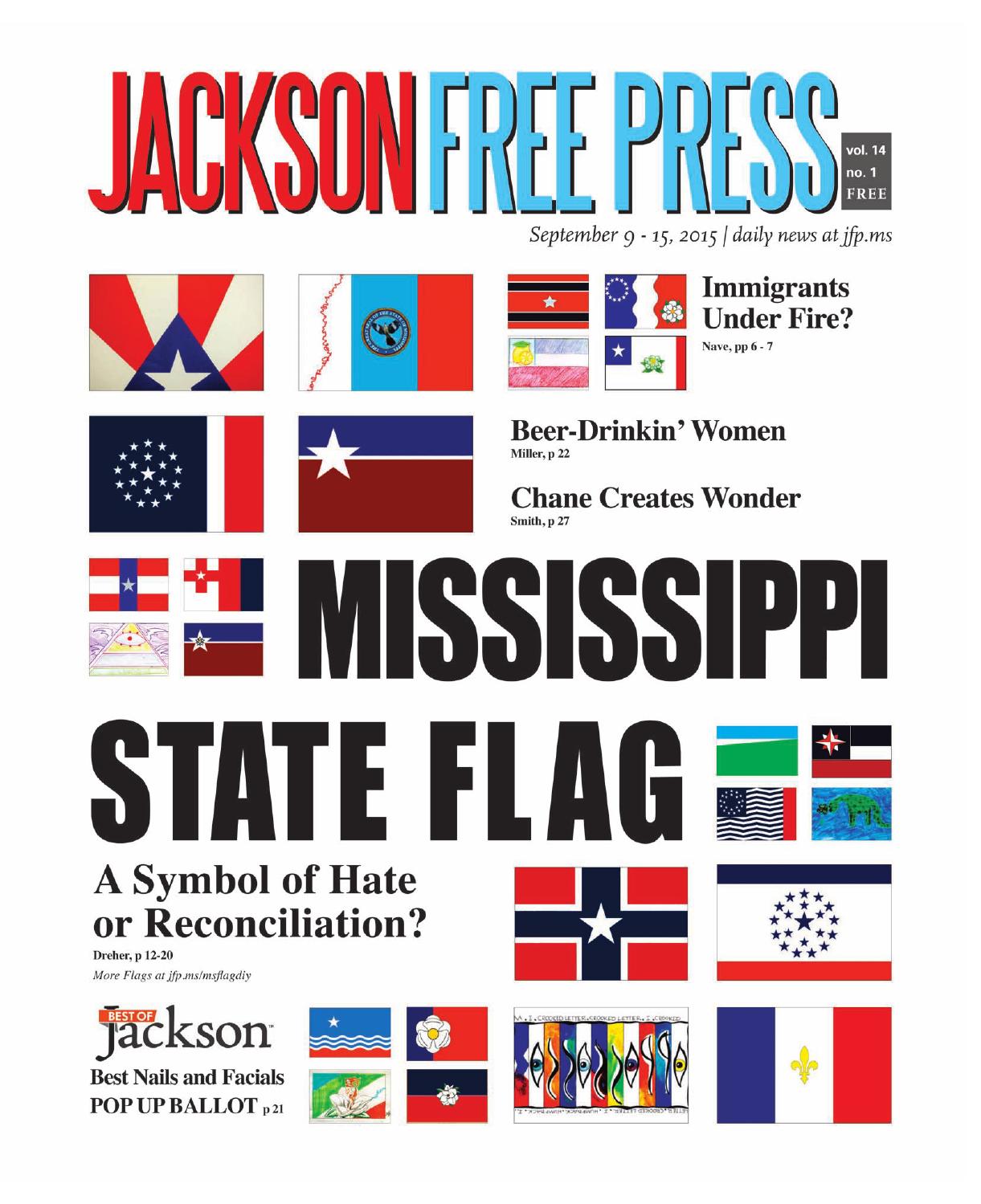 Fireplace Freddie Luxury V14n01 Mississippi State Flag by Jackson Free Press Magazine