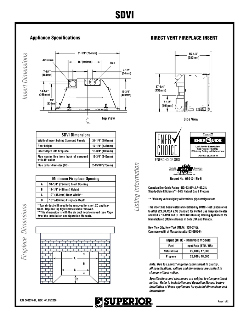SDVI Lennox Gas Fireplace Insert 1 20a2cc1c7ac2476a c941a2beb8b