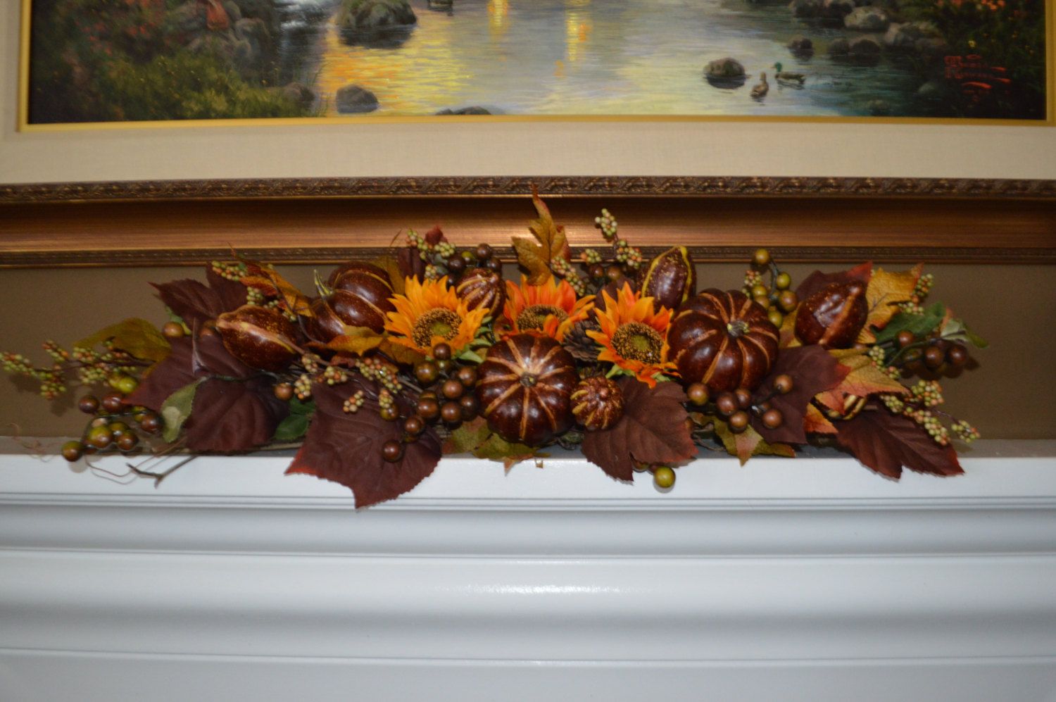 Fall Swag Autumn swag Mantle Garland Fireplace swag Fall 3f0d00c3fc38b2f f3235f