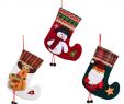 Fireplace Garland New 2018 Christmas Stocking Santa Claus sock Gift Bag Kids Xmas Decoration Candy Bag Bauble Christmas Tree ornaments Supplies