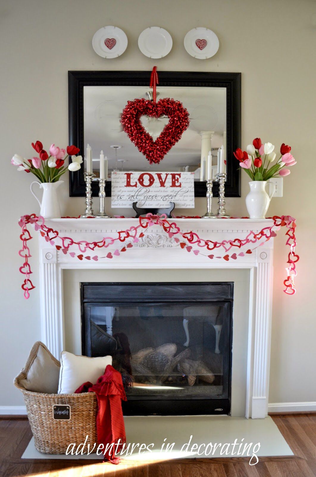 Fireplace Garland New the Heart Strands for the Home