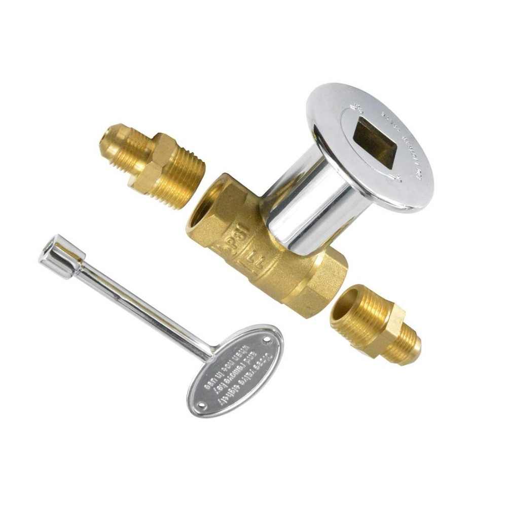 Fireplace Gas Shut Off Valve Beautiful 1 2inch Straight Quarter Turn Shut F Valve Kit for Ng Lp Gas Fire Pits with Chrome Flange Key Valve with 3 8&quot;flare Adapters