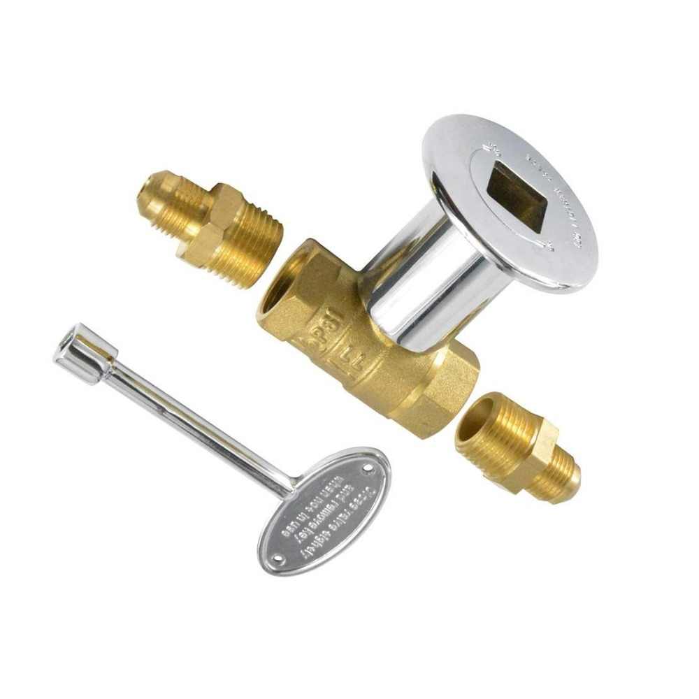 1 2Inch Straight Quarter Turn Shut f Valve Kit for NG LP Gas Fire Pits with Chrome Flange key valve with 3 8"flare adapters HTB1xxbdf5LaK1RjSZFxq6ymPFXaJ q50