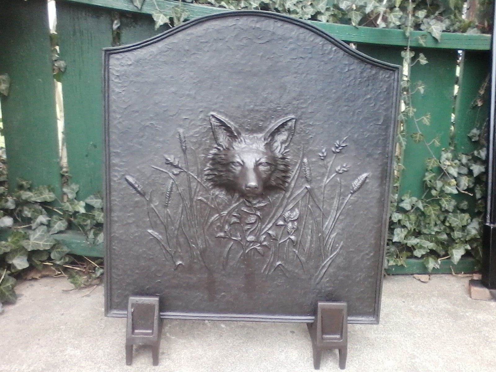 Fireplace Gate Fresh Rare Fox Mask Fireplace Fireback with Stands Ebay