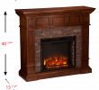 Fireplace Glass Doors Amazon Elegant southern Enterprises Merrimack Simulated Stone Convertible Electric Fireplace