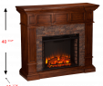 Fireplace Glass Doors Amazon Elegant southern Enterprises Merrimack Simulated Stone Convertible Electric Fireplace