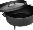 Fireplace Grate Amazon Lovely Amazonbasics Pre Seasoned Cast Iron Camp Dutch Oven with Lid 6 Quart