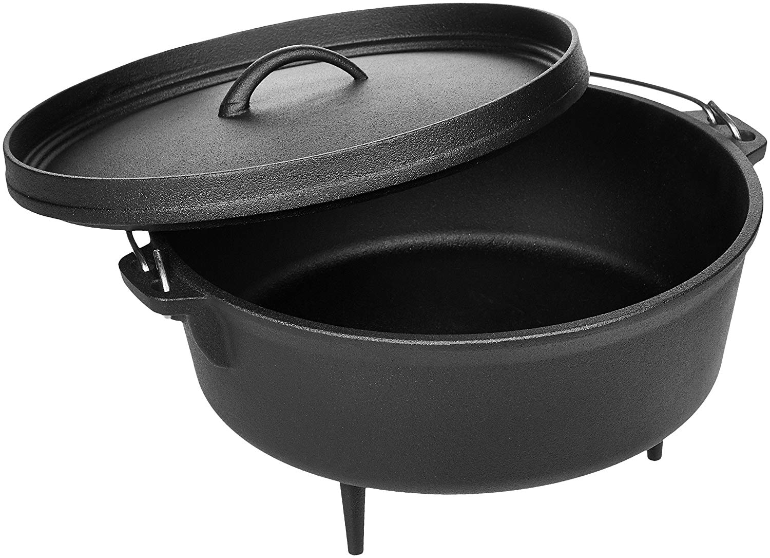 AmazonBasics Pre Seasoned Cast Iron Camp Dutch Oven with Lid 6 Quart 91JDXSwHzSL SL1500