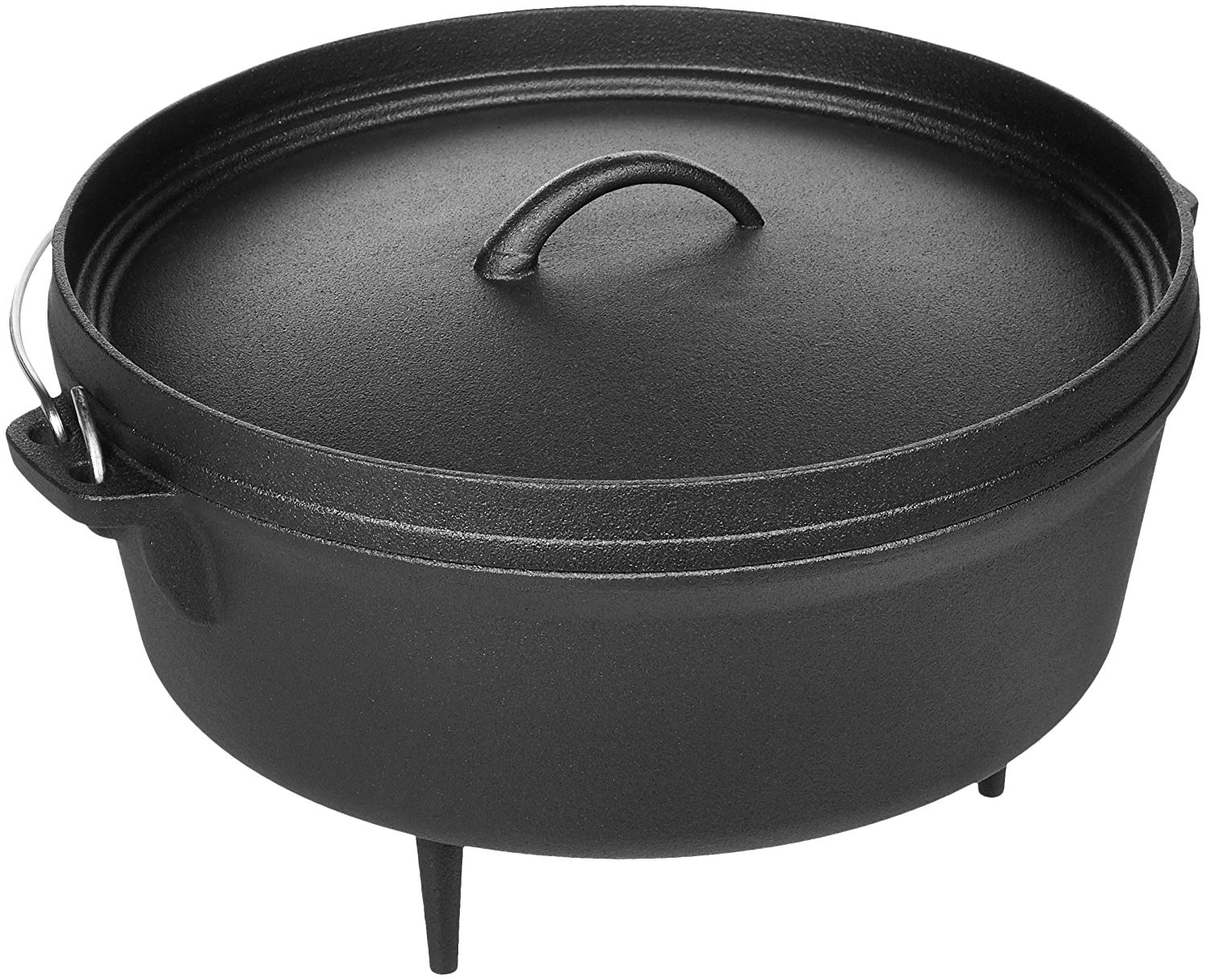AmazonBasics Pre Seasoned Cast Iron Camp Dutch Oven with Lid 6 Quart 911bXXBnuzL SL1500