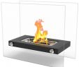 Fireplace Heat Reflector New Regal Flame Monrow Ventless Tabletop Portable Bio Ethanol