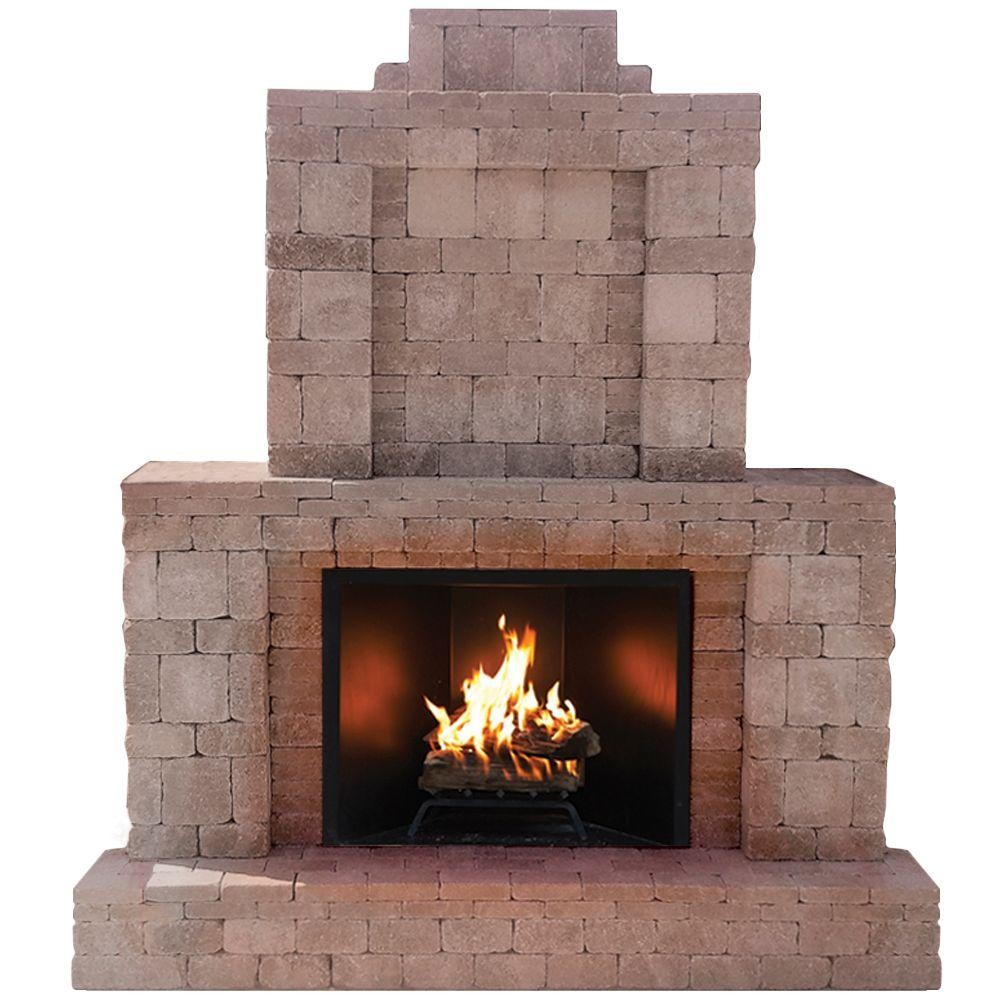 fire brick outdoor fireplace luxury pavestone rumblestone 84 in x 38 5 in x 94 5 in outdoor stone of fire brick outdoor fireplace