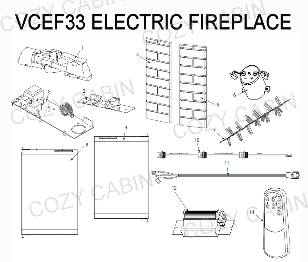 Fireplace Insert Replacement Parts Awesome Electric Fireplace Vcef33 Vcef33 the Cozy Cabin Stove