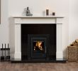 Fireplace Insert Surround Luxury Regent Pearla White Surround Pictured with A Black Granite