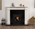 Fireplace Insert Surround Luxury Regent Pearla White Surround Pictured with A Black Granite