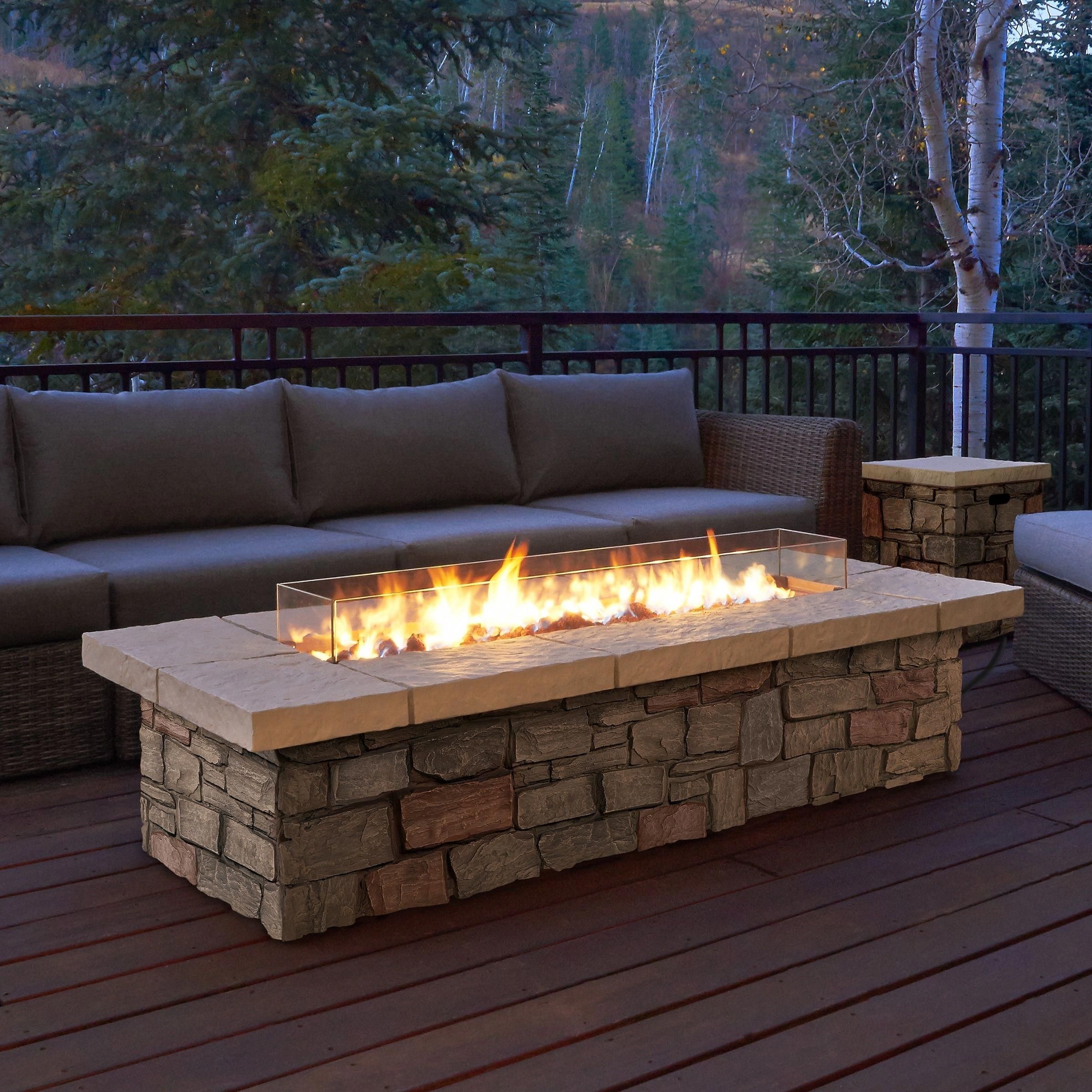 Fireplace Kit Unique Sedona Rectangle Lp Gas Fire Table W Natural Gas Conversion