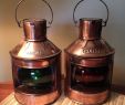 Fireplace Lanterns Beautiful Pair Of Vintage Penco Copper Plated "starboard" and "port