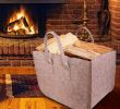 Fireplace Log Basket Luxury Amazon Aolvo Firewood Basket Storage Felt Bag