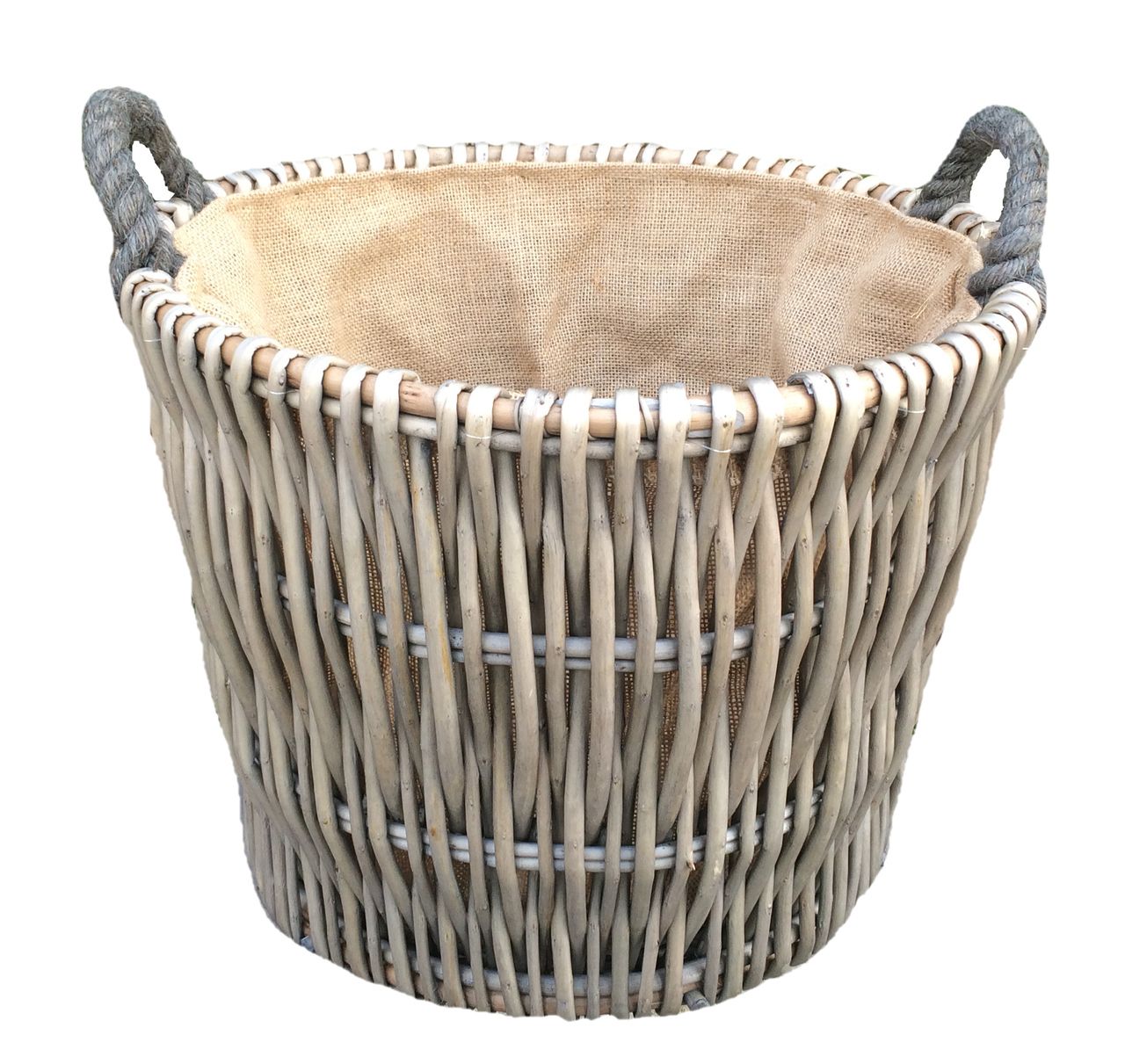 Small Round Grey Log Wicker Basket Log Baskets 0d b95c3dea548cf65b031e5edc9