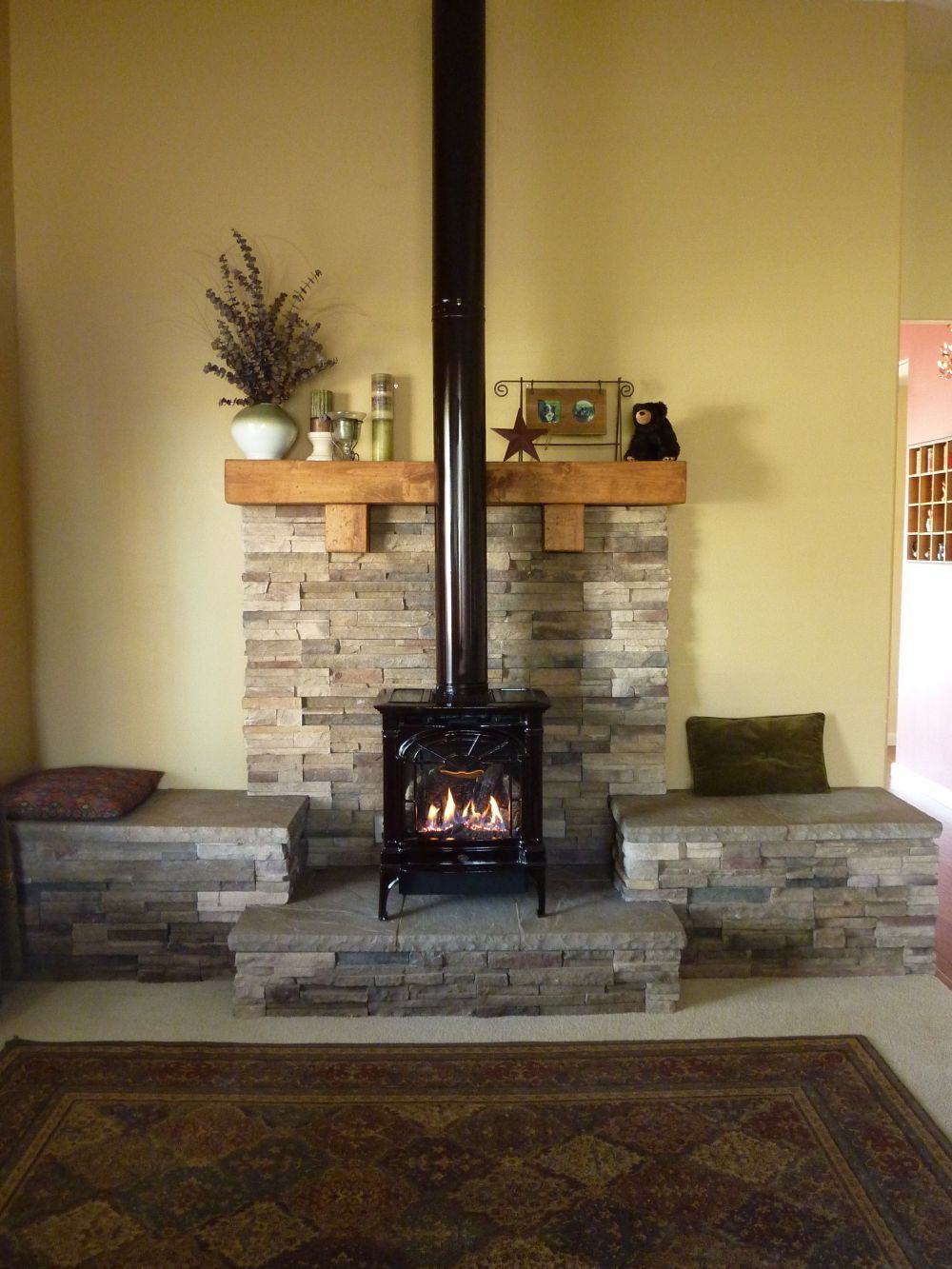 Propane fireplace We had this hearth built to give more cef061f fb3ae67c63e25