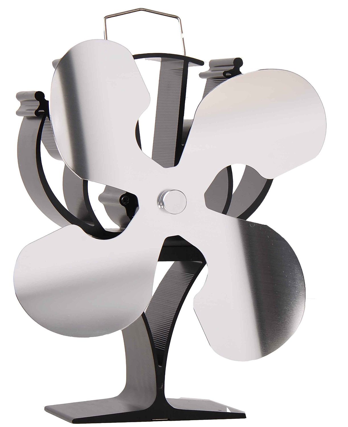 VODA New Designed 4 Blades Heat Powered Stove Fan for Wood Log Burner Fireplace Eco Friendly Black 71v7QRfSr9L SL1500