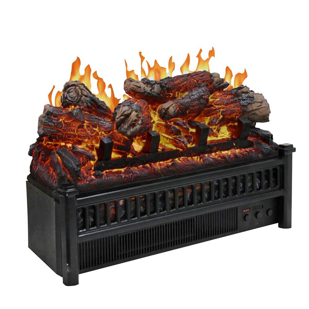 23 in Electric Log Set with Heater electric fireplace logs lh 24 64 1000