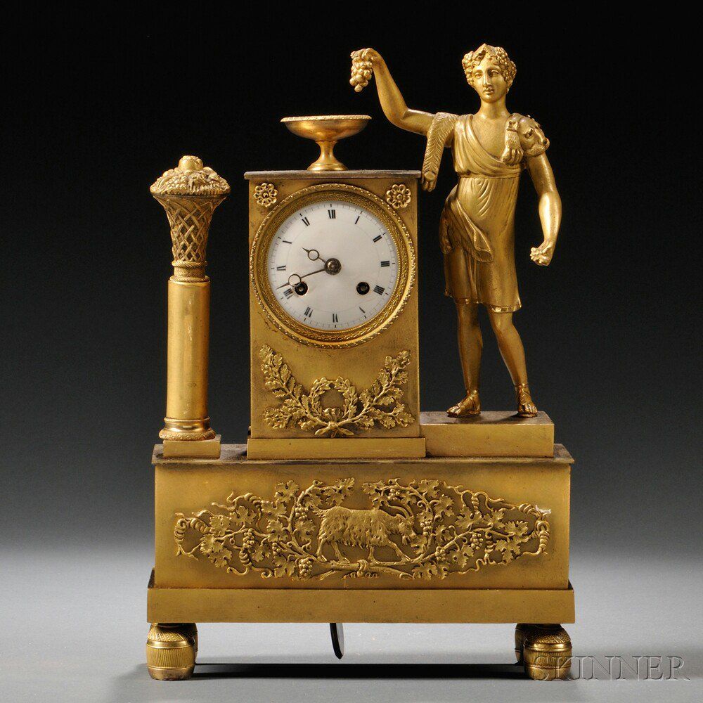 Fireplace Mantel Clock Awesome Figural Gilt Bronze Mantel Clock C1830