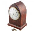 Fireplace Mantel Clock Elegant Amboyna Wood Mantel Clock Bracket Antique Clocks