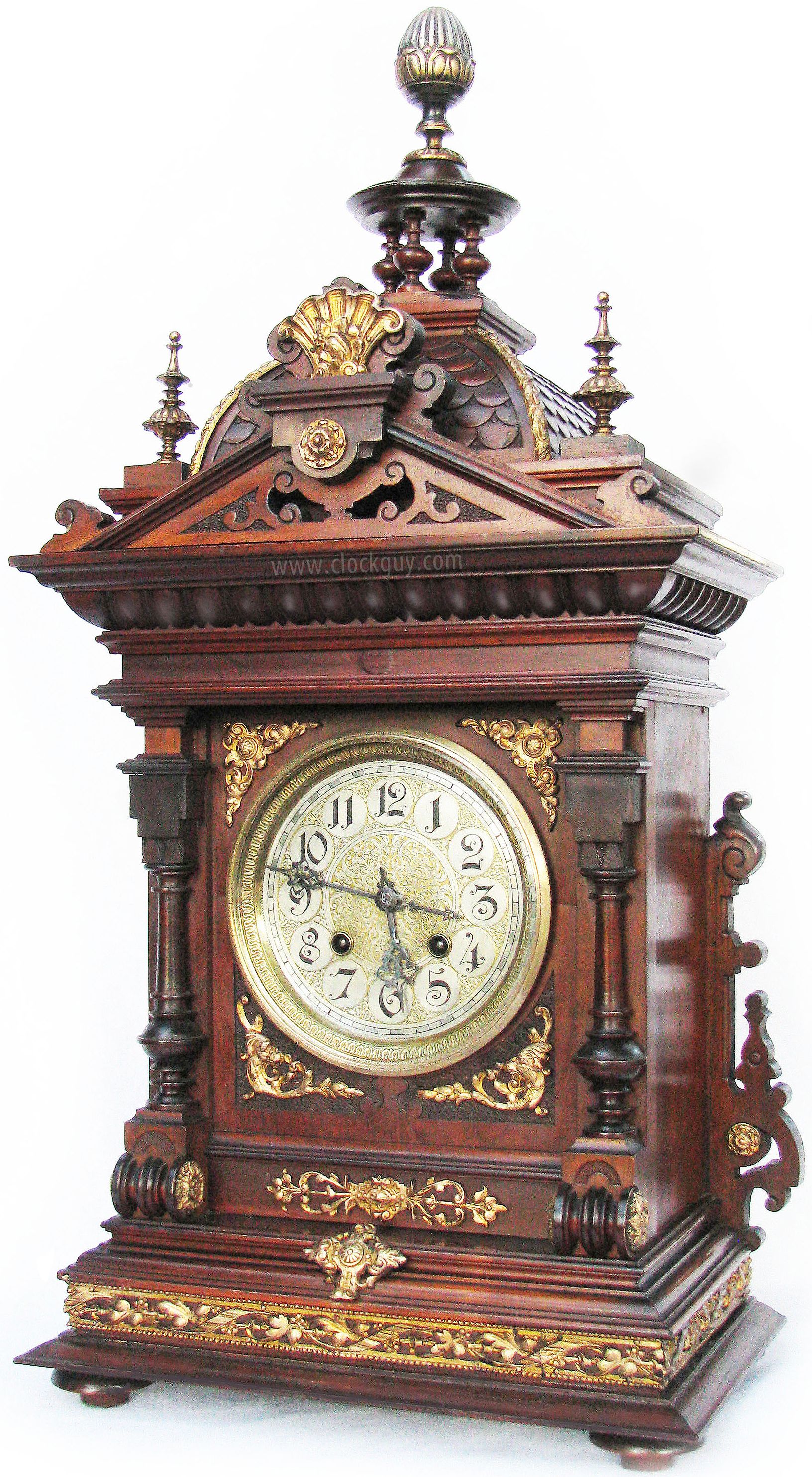 Fireplace Mantel Clock Elegant Gustav Becker ornamental Bracket Clock Antique Clocks Guy