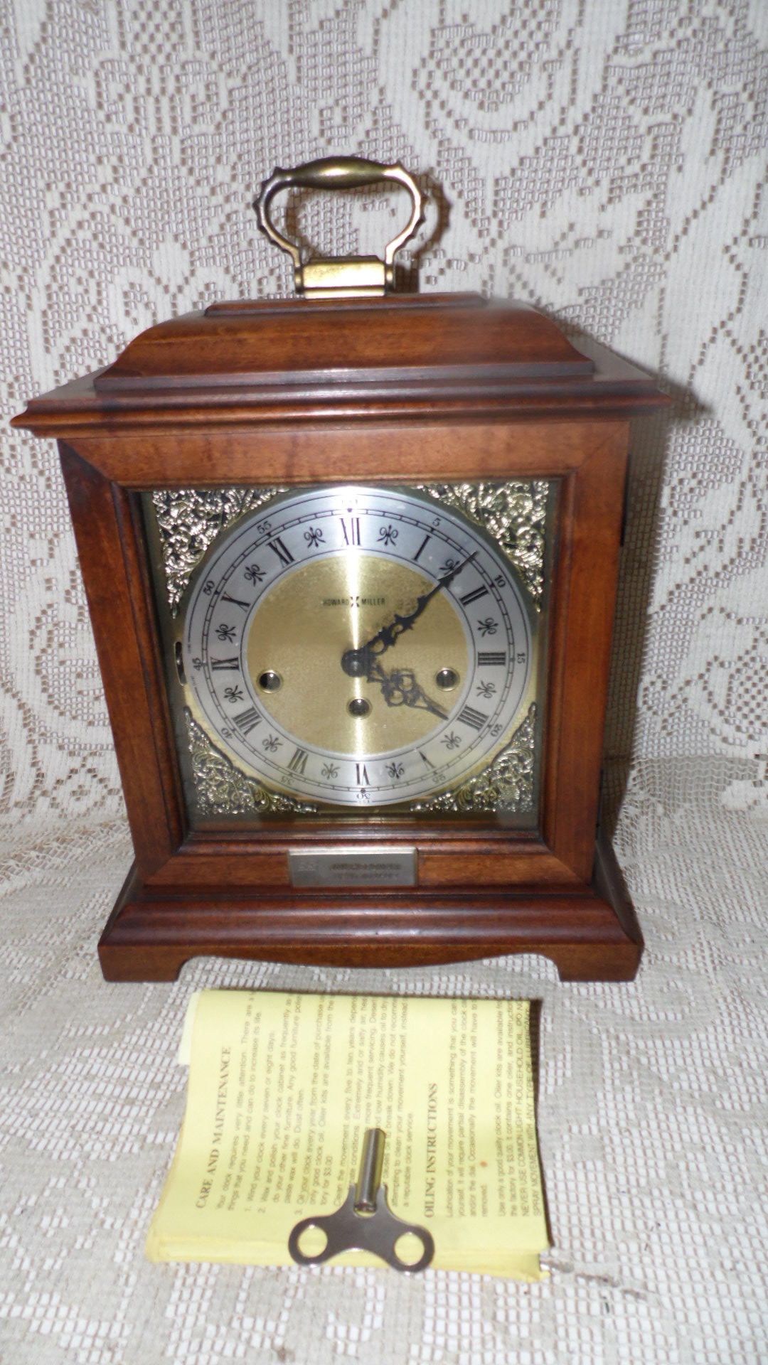 Fireplace Mantel Clock New Vintage Howard Miller West Germany Wind Up Mantel Clock 340