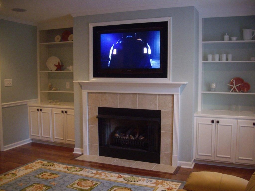 Fireplace Mantel Height with Tv Above New In This Tv Over Fireplace Design the Tv is Framed with White