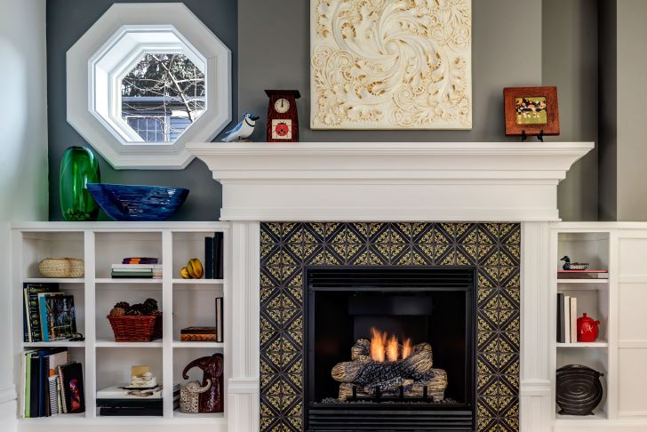 Fireplace Mantel Shelf Lowes Inspirational This Small but Stylish Fireplace Features Our Lisbon Tile