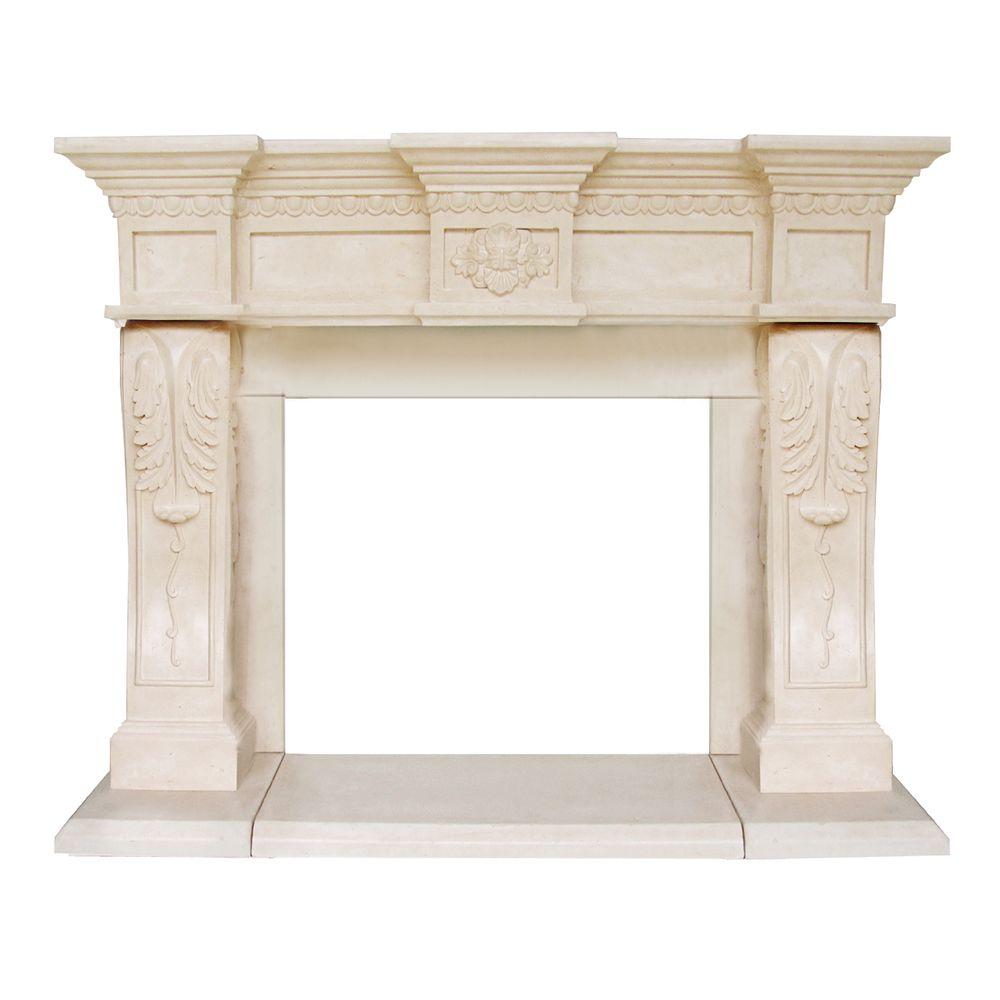 Fireplace Mantels Home Depot Elegant President Series Oxford 52 In X 62 In Cast Stone Mantel