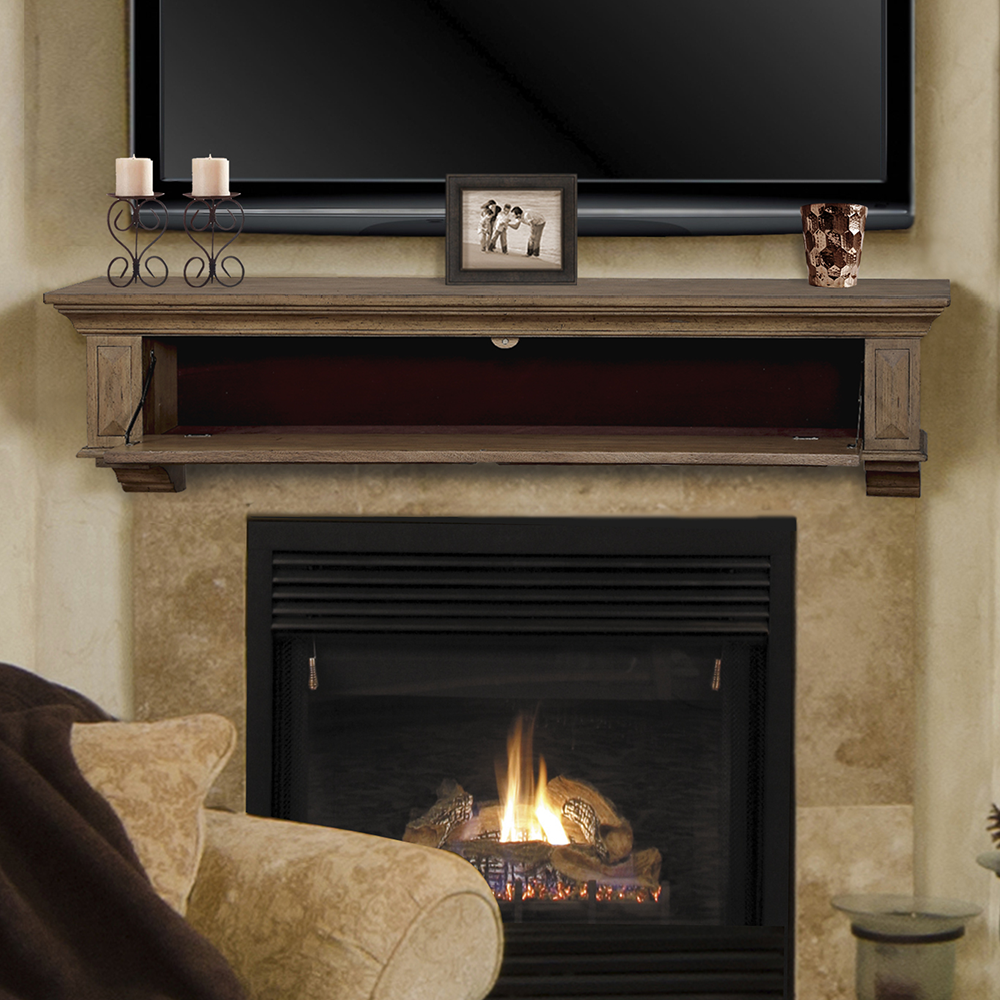 Fireplace Mantels with Hidden Storage New Pearl Mantels 415 60 Abingdon Wood 60" Fireplace Mantel Shelf Unfinished