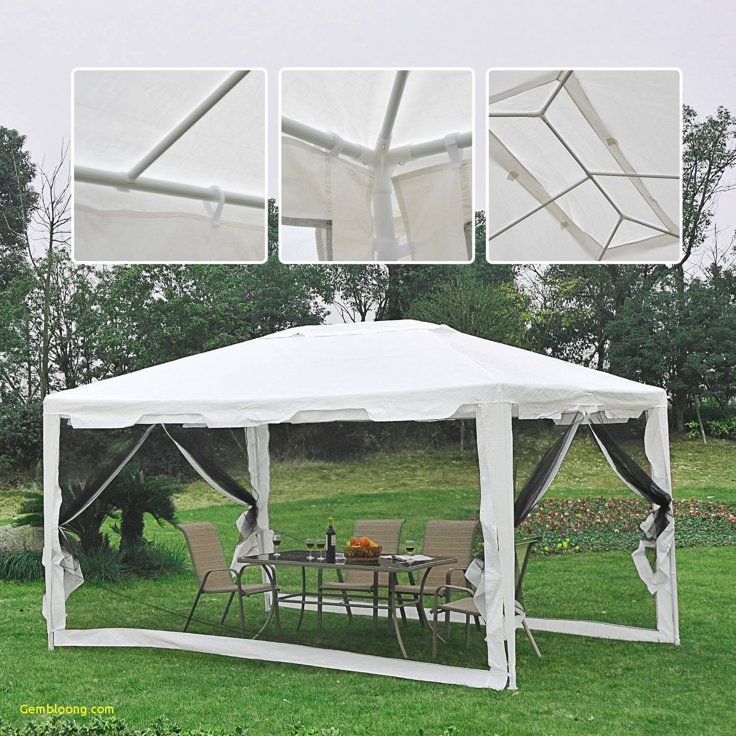 gazebo 4x3 nuovo outsunny 4x3 m waterproof gazebo w mesh sides white black di gazebo 4x3