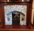 Fireplace Mesh Curtain Fresh Fireplace Mosaic Made From Blue and White China Pieces