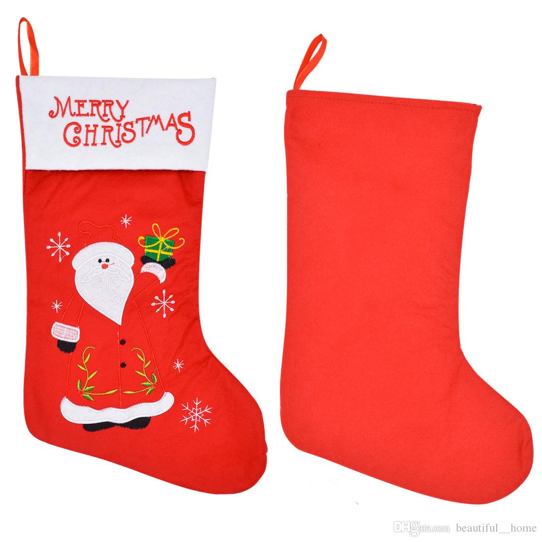 Fireplace ornaments Beautiful 2019 Christmas ornament Bag T Bag Stocking sock Fireplace Surround Stocking with Christmas Candy
