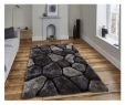 Fireplace Rock Tile Elegant Laying Style Gray Shaggy Carpet Contemporary 5x7 Ft